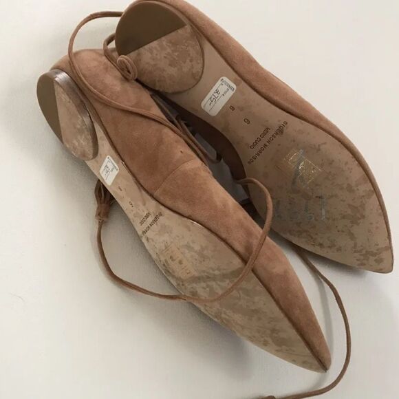 Women Sigerson Morrison Suede Closed Toe Flat Lacing Leather MSRP $275 Size 6 - Picture 5 of 7